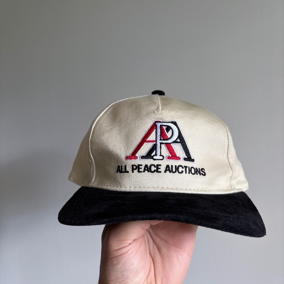 vintage ALL PEACE AUCTIONS trucker hat cap - Picture 1 of 8